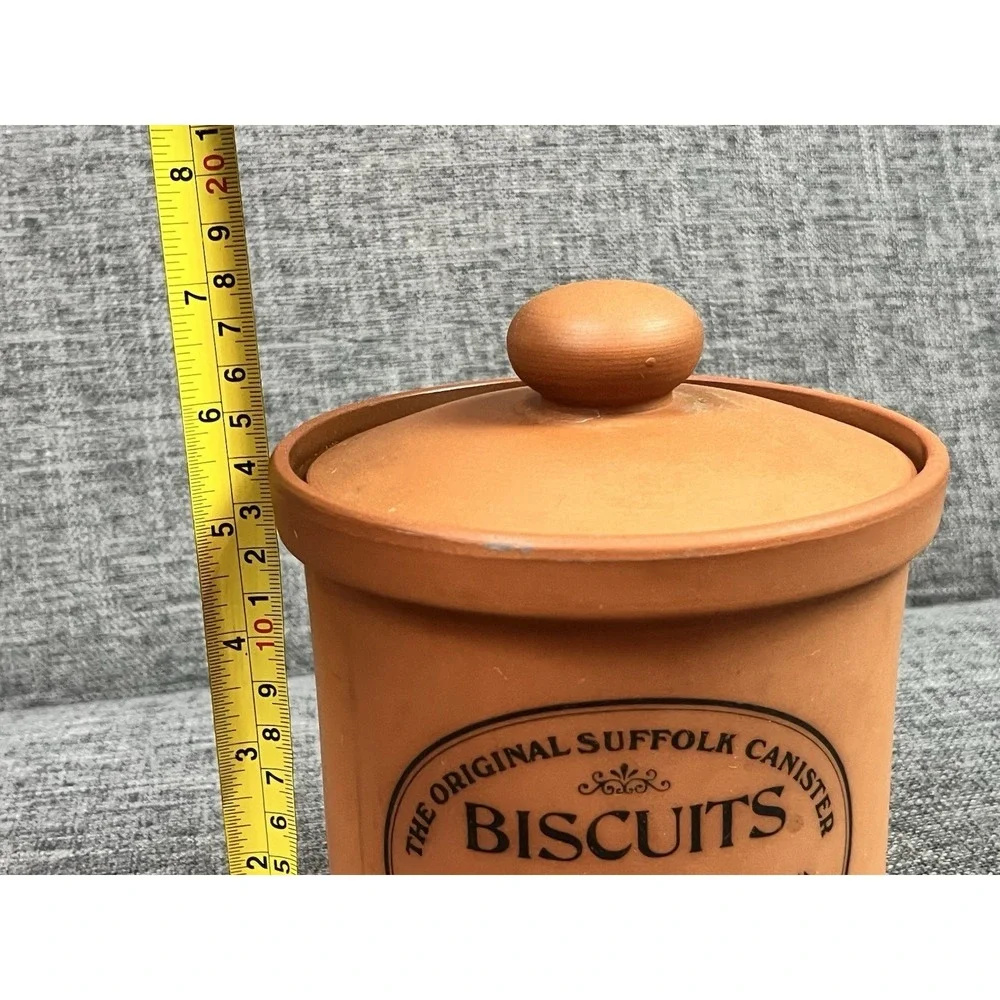 The Original Suffolk Canister BISCUITS Henry Watson Pottery Terracotta Kitchen